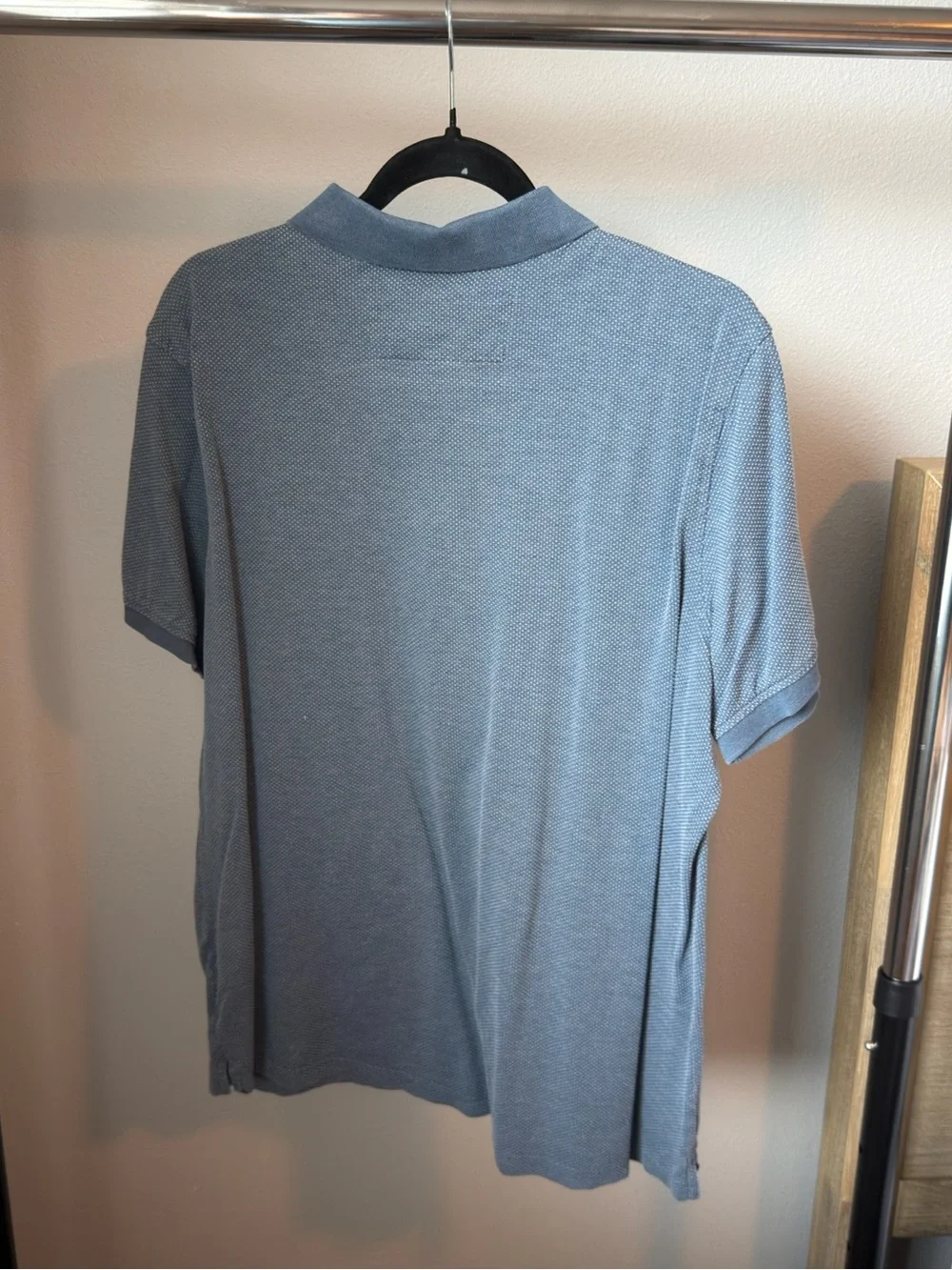 Banana Republic Men's Heather Slate Blue Polo